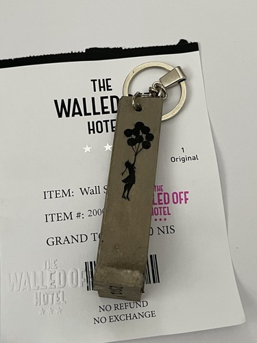 Banksy walled off hotel - off, key