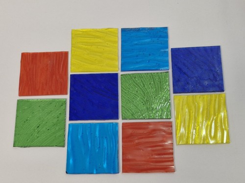 Pieces coloured stained - 10,