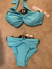 DEBENHAMS AZURE BIKINI TOP AND