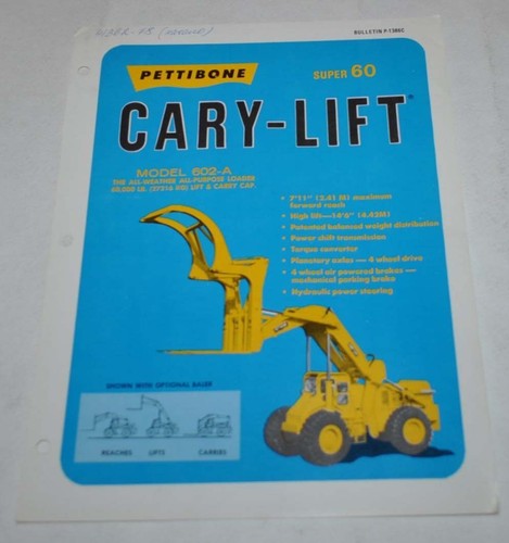 Pettibone cary lift super - pettibone, cary-lift