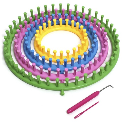 Round knitting loom set - round, knit