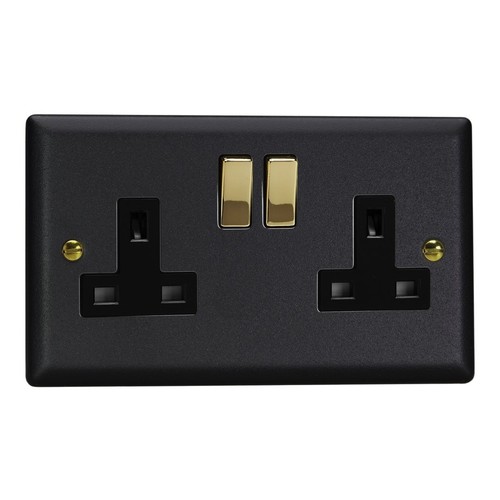 Varilight double socket 13a - socket,
