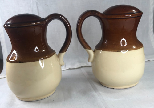 Vintage stoneware large salt - stoneware,