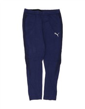 PUMA Mens Tracksuit Trousers Joggers Large  Navy Blue AD12