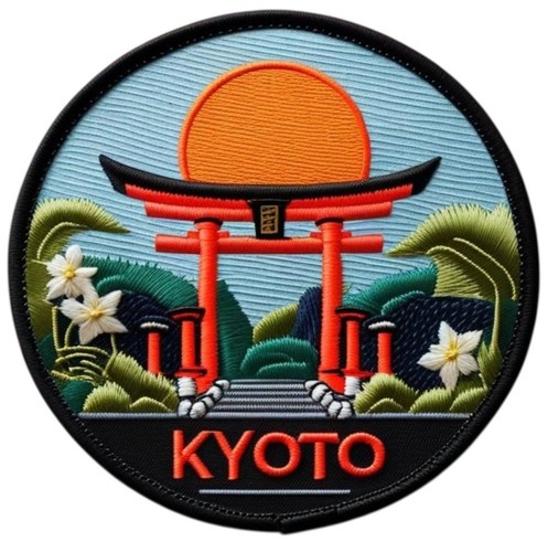 Kyoto japan patch - kyoto, (3.5")