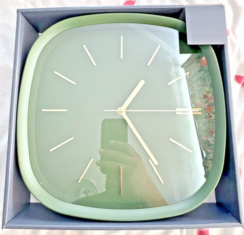 Wall clock green 30cm - green, new