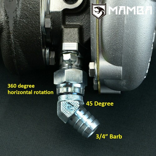 45deg barb turbo - 45deg,