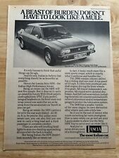 Vintage 1977 Lancia Beta HPE Automotive Original Advert Advertising