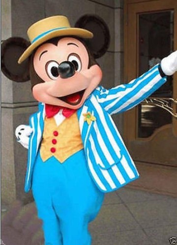 Navy blue mickey mouse mascot - blue,
