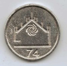 Car Wash number 74 Token - 22 mm