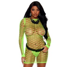 Sheer Diamond Net Mini Dress