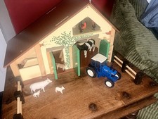 Toy van wooden farm harvest - le,