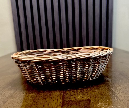Wicker basket dark - dark, l