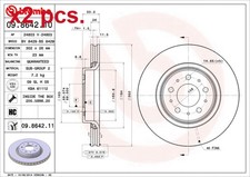 X2 PCS FRONT BRAKE DISC ROTOS X2 PCS SET 09.8642.11 BREMBO I