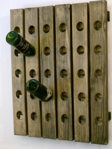 Wood wine rack - wine, riddling