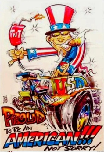 Proud american flag rat - flag,