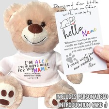 Worry Teddy Bear - Anxiety relieving cuddly Alex Bear for kids suffering with an