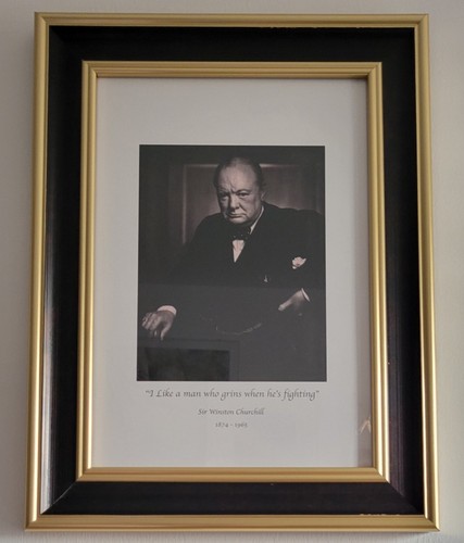 Framed portrait sir winston - of,
