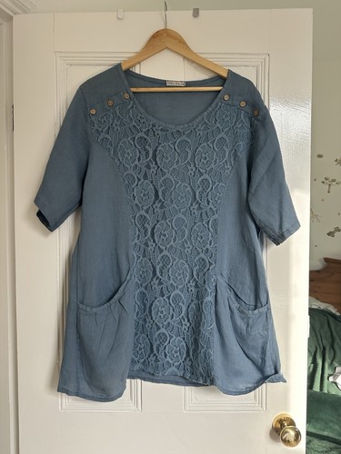 Boho italian linen lace - italian,