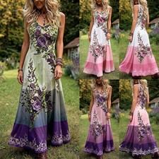 Womens Summer Boho Floral V