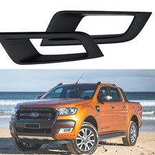 Pair Fog Light Cover Protector Trim for Ford Ranger 2015-2018 T7 Wildtrak