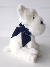 M & S  - Westie Dog - Soft White Highland Terrier Puppy / Blue Bow - 08103437
