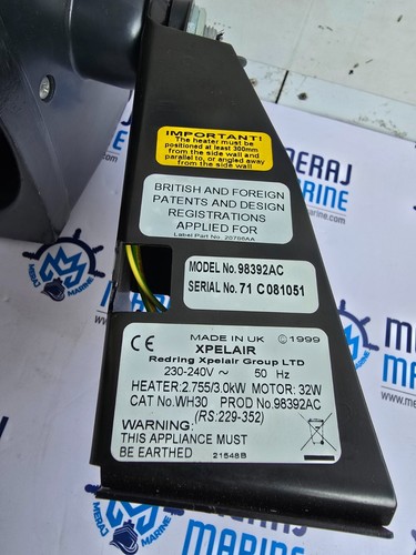 Xpelair 98392ac fan heater - fan,