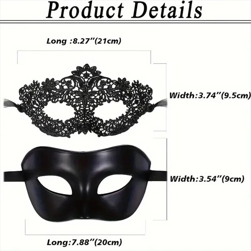 Black lace masquerade mask - black,