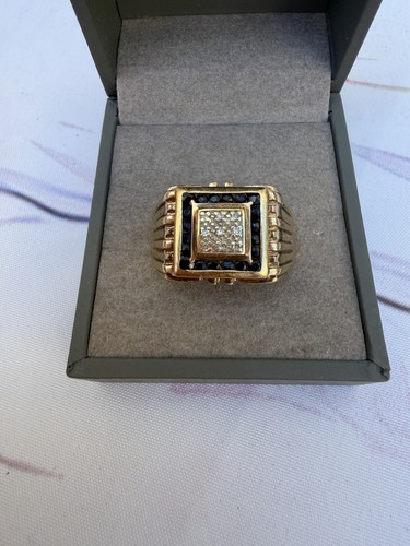 Vintage 9ct gold diamond - 9ct,
