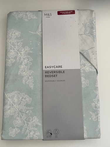 Green duvet cover set - m&s,