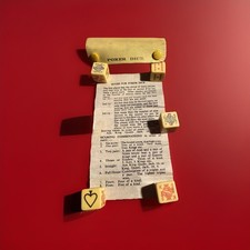 Vintage Poker Dice Set 1940s