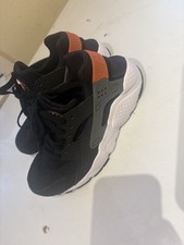 Kids Nike Huarache Size Uk 3 Black Orange And White