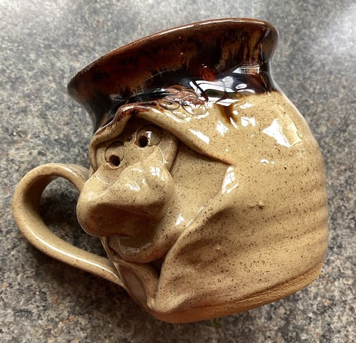 Pretty ugly welsh pottery mug - pretty,
