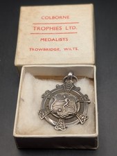 Vintage Silver Football Medal