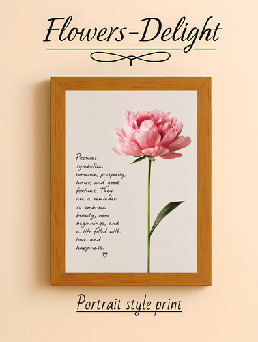 Peonies quote flower wall - quote, art