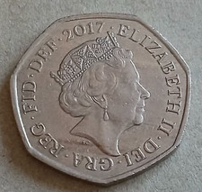 2017 50p coin Royal Shield Of Arms -rarer than Isaac Newton & Jemima Puddleduck