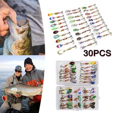 30x Metal Spinners Fishing