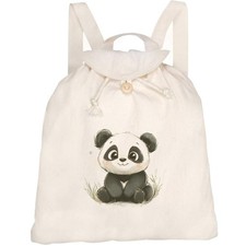 'Cute Panda Sitting' Canvas