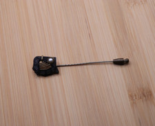 Antique Victorian Irish Bog Oak Mourning Pearl Stick Pin