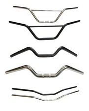 Handlebars Motorbike Universal Bike Black Chrome Drop Straight Long ALL SIZE