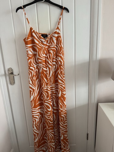 Orange white jumpsuit by - white,