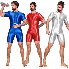 AMORESY Men Jumpsuit Satin