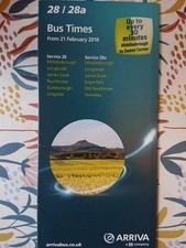 Arriva North East Timetable Routes 28 /28B.    From 21st February 2016.