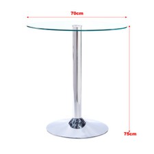 Glass Table 2/4 Chairs Breakfast Bar Kitchen Dining Room Bistro Coffee Furniture