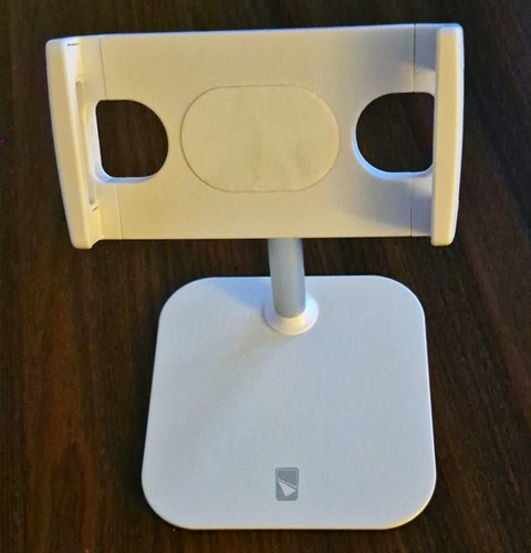 White desk phone holder stand - desk,