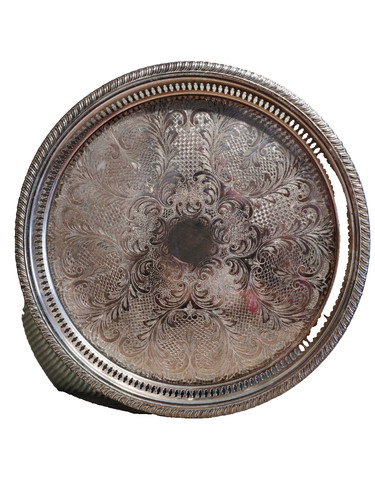 Vintage silver plated serving - silver,