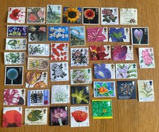 40 FLOWER GB, Used Stamps Off