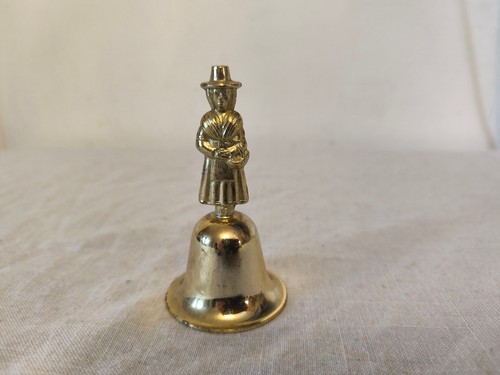 Vintage brass bell with welsh - brass,
