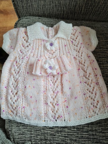 Hand knitted baby dress - baby's, and