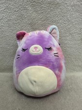 Squishmallows Caeli pink purple tie dye cat kitten soft toy plushie